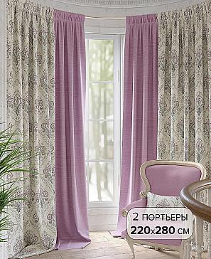 Комплект штор «Аурелис (розовый)» | фото