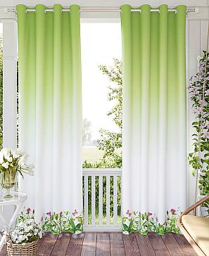 Комплект штор «Элирина» зеленого цвета