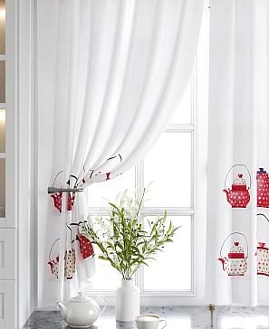 Комплект штор «Калтис» красного цвета