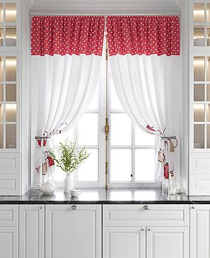 Комплект штор «Калтис» красного цвета