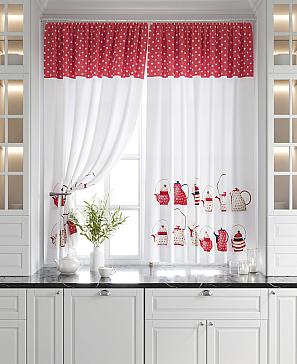 Комплект штор «Калтис» красного цвета