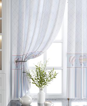 Комплект штор «Дрилси» голубого цвета