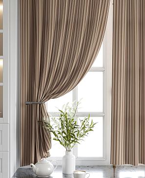 Комплект штор «Бронгли» коричневого цвета