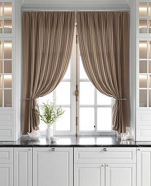 Комплект штор «Бронгли» коричневого цвета
