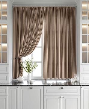 Комплект штор «Бронгли» коричневого цвета