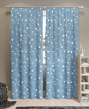 Комплект штор Эбис-К синего цвета