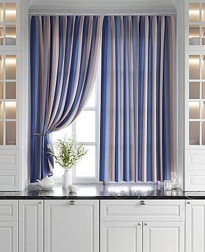 Комплект штор «Торкиз (синий)»