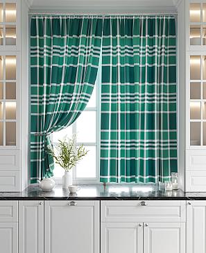 Комплект штор «Ронкос» изумрудного цвета