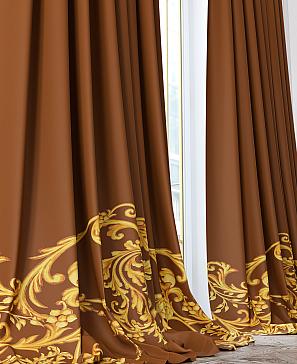 Комплект штор «Кронтис» коричневого цвета