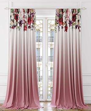 Комплект штор «Лиргос» розового цвета