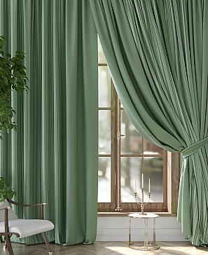 Комплект штор «Салео» зеленого цвета
