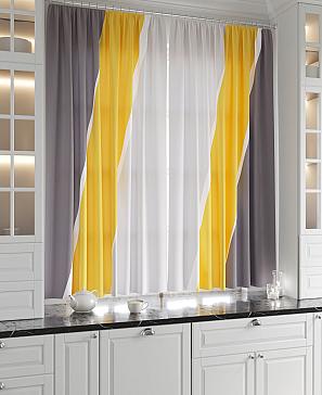 Комплект штор «Эмлиор (серо-желтый)» | фото 2