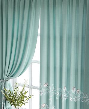 Комплект штор «Фарбионс» бирюзового цвета