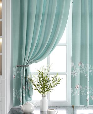 Комплект штор «Фарбионс» бирюзового цвета