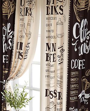 Комплект штор «Лимброни» бежево-коричневый