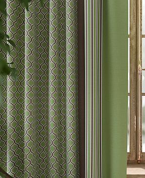 Комплект штор «Аклиорс» зеленого цвета