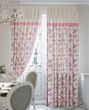 Комплект штор «Линтеро» розового цвета