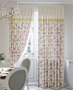 Комплект штор «Линтеро» зеленого цвета