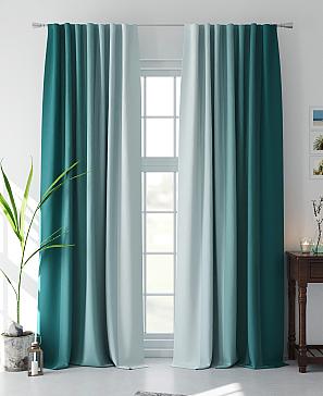 Комплект штор «Деленри» темно-бирюзового цвета