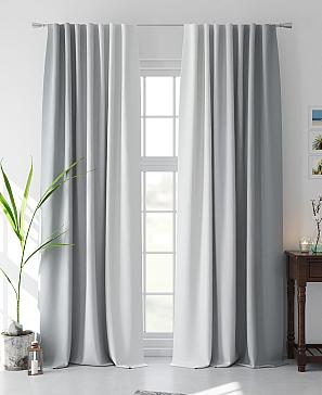 Комплект штор «Лендрис» серого цвета