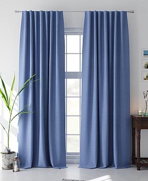 Комплект штор «Ролнос» синего цвета