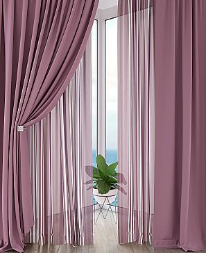 Комплект штор «Флетрис» розового цвета