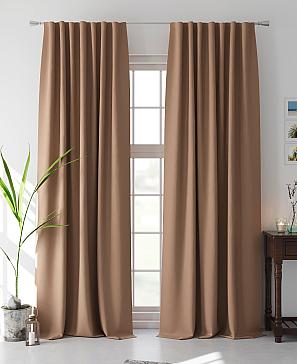 Комплект штор «Флетрис» бежевого цвета