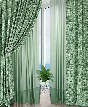 Комплект штор «Брилни» зеленого цвета