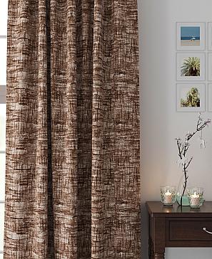 Комплект штор «Брилни» коричневого цвета