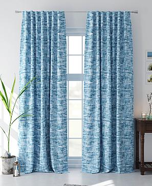 Комплект штор «Брилни» голубого цвета