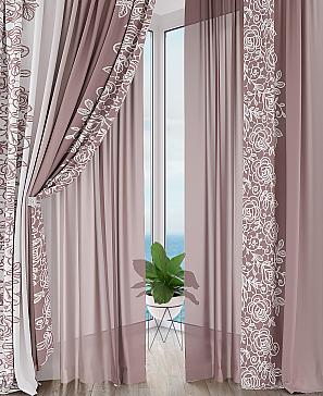 Комплект штор «Климерис» цвета пыльной розы