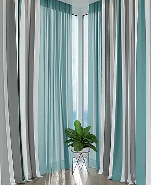 Комплект штор «Элионис» бирюзового цвета
