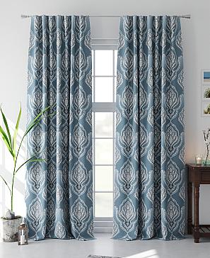 Комплект штор «Апкионс» бирюзового цвета