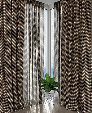 Комплект штор «Лифирони» коричневого цвета