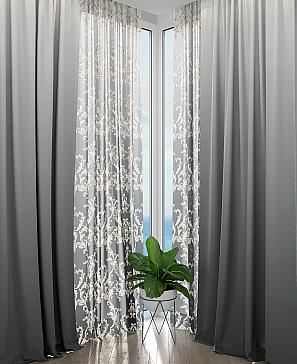 Комплект штор «Иланиз» серого цвета
