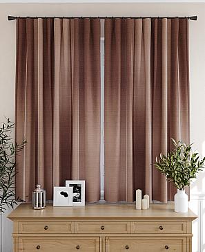 Комплект штор «Арентис» коричневого цвета