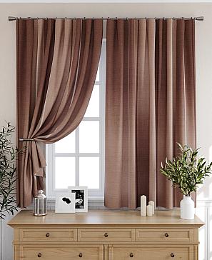 Комплект штор «Арентис» коричневого цвета