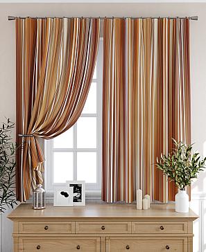 Комплект штор «Амиранис» терракотового цвета