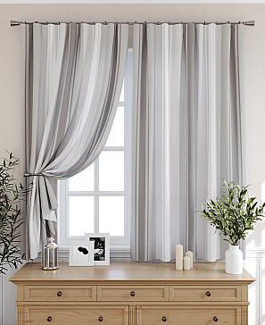 Комплект штор «Бриниас» серого цвета