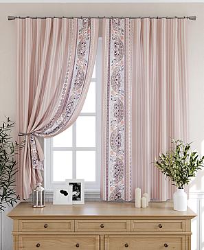 Комплект штор «Кларионс» пудрового цвета