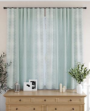 Комплект штор «Авентис» бирюзового цвета
