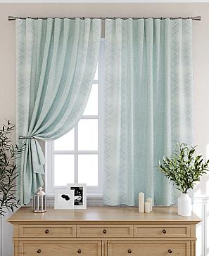 Комплект штор «Авентис» бирюзового цвета