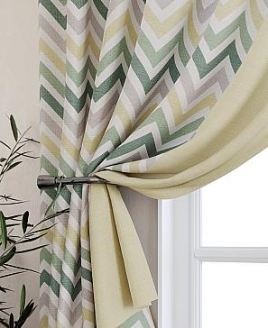 Комплект штор «Велирон (лимонно-зеленый)» | фото 2