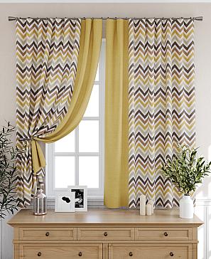 Комплект штор «Велирон (горчичный)»