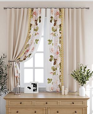 Комплект штор «Тара» бежевого цвета