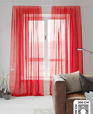 Тюль «Бушар» красного цвета