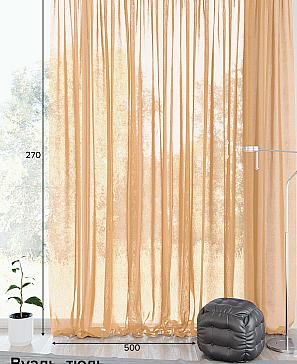 Тюль «Бижур» кораллового цвета