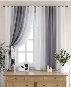 Комплект штор «Мираниас» серого цвета