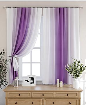 Комплект штор «Мираниас» фиолетового цвета