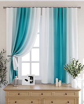 Комплект штор «Мираниас» бирюзового цвета